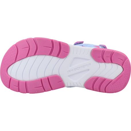 Sandales enfant fille en textile Bleu blpk+Violet lvpk 12 - vertbaudet enfant 