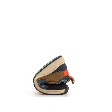 Sandales garçon fermeture adhésive barefoot Bleu marine+Kaky 3 - vertbaudet enfant 
