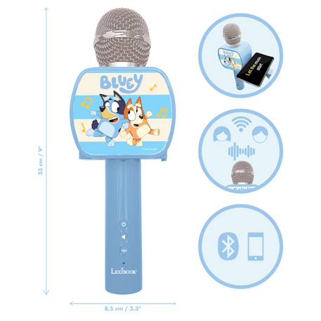 Micro karaoké sans fil bluey avec enceinte bluetooth MULTICOLORE 2 - vertbaudet enfant 
