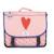Cartable 38 cm fille pol fox heart réversible avec - compartiments - primaire - motif coeur et éclair Multicolore 1 - vertbaudet enfant 