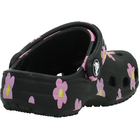 Sandale enfant synthétique synthétique classic flower clog Noir 3 - vertbaudet enfant 