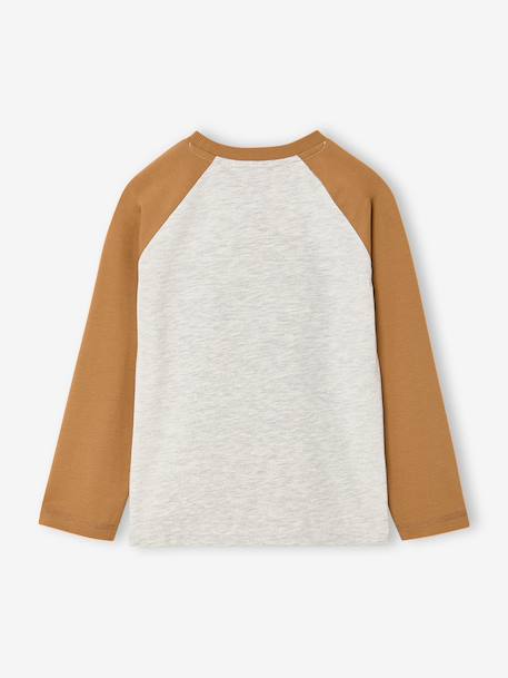 T-shirt manches longues garçon marine+ocre+vert 5 - vertbaudet enfant 