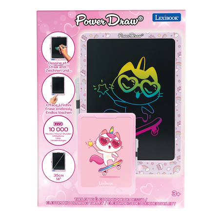 Tablette à dessins e-ink multicolore Rose 3 - vertbaudet enfant 