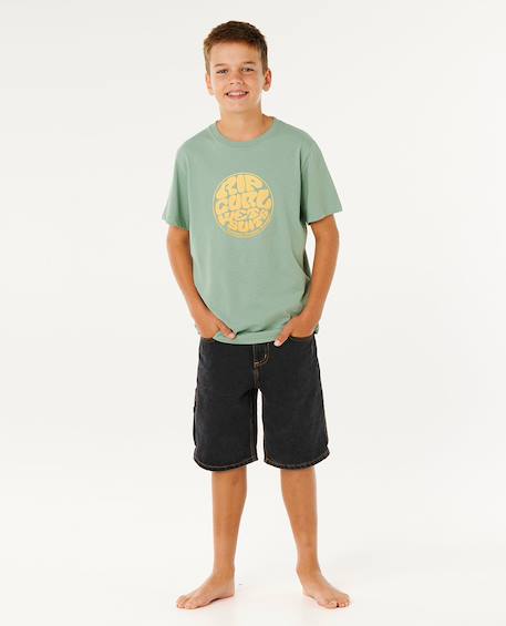 T-shirt à manches courtes wettie passage icon enfant Aloe+Black+Bone 4 - vertbaudet enfant 