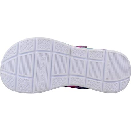 Sandales enfant fille en textile légère confortable Bleu+Bleu blmt+Violet lvmt 18 - vertbaudet enfant 
