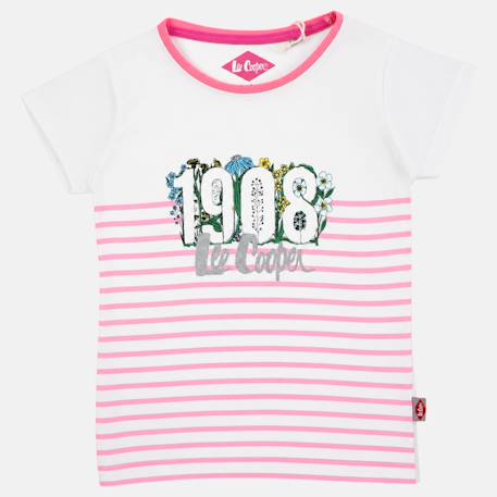 T-shirt manches courtes fille Bleu+Jaune+Rose 13 - vertbaudet enfant 