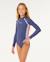 Maillot une pièce manches longues surf revival fille Navy 2 - vertbaudet enfant 