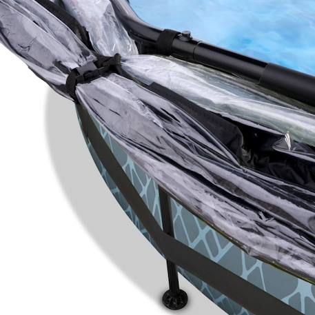 Piscine couverte wood ø360x76cm avec pompe filtrante Gris+Gris clair+Marron+Vert 5 - vertbaudet enfant 