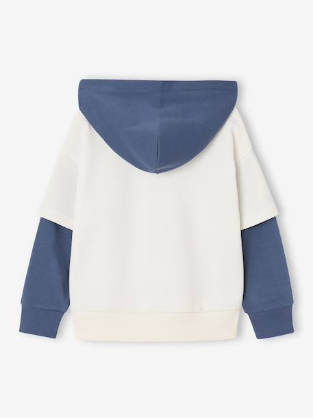 Sweat à capuche garçon écru 2 - vertbaudet enfant 