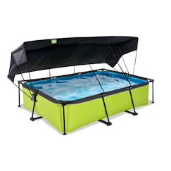 Jouet-Piscine 300x200x65cm avec voile d'ombrage et pompe filtrante