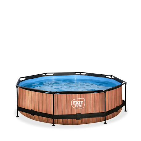 Piscine ronde ø300cm avec pompe filtrante pour jardin Marron+Vert 2 - vertbaudet enfant 