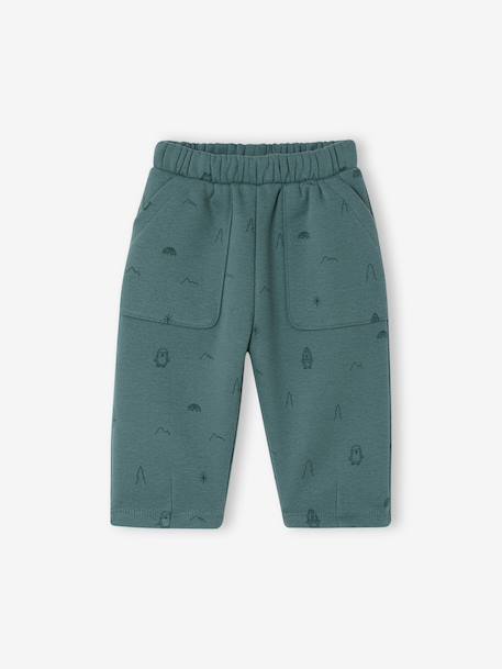 Pantalon large bébé garçon beige+vert émeraude 5 - vertbaudet enfant 