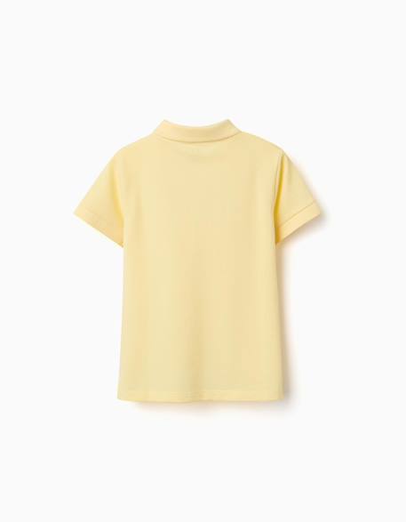 Polo en coton piqué à manches courtes Blanc+Bleu clair+Bleu foncé+Jaune clair+Orange sombre+Vert foncé 14 - vertbaudet enfant 