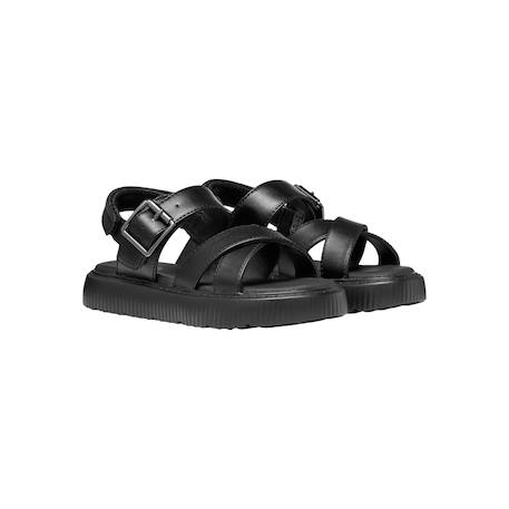 Sandales  à scratch Blanc+Noir 9 - vertbaudet enfant 