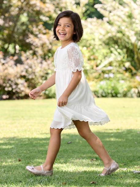 Robe fille boheme manches dentelles blanc 7 - vertbaudet enfant 