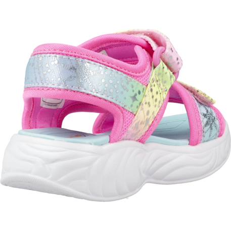 Sandales bébé fille en textile Multicolore prmt+Rose lpmt+Rose pkmt 15 - vertbaudet enfant 