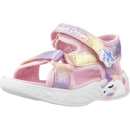 Sandales bébé fille en textile Multicolore prmt+Rose lpmt+Rose pkmt 10 - vertbaudet enfant 