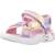 Sandales bébé fille en textile Multicolore prmt+Rose lpmt+Rose pkmt 10 - vertbaudet enfant 