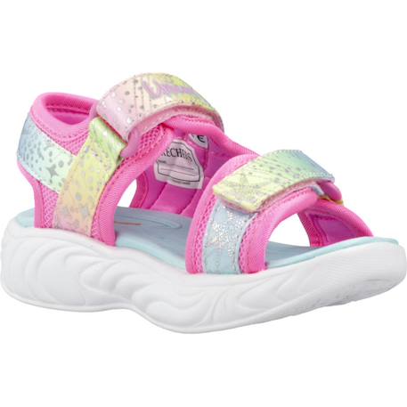 Sandales bébé fille en textile Multicolore prmt+Rose lpmt+Rose pkmt 17 - vertbaudet enfant 