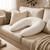 Coussin de maternité 3 en 1 : grossesse, allaitement & repos - housse double gaze coton - blanc Blanc 1 - vertbaudet enfant 