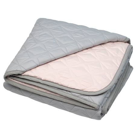 Tapis de parc tapis d'éveil bébé réversible en coton piqué Rose+Vert menthe 1 - vertbaudet enfant 