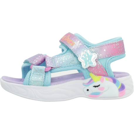 Sandales bébé fille en textile Multicolore prmt+Rose lpmt+Rose pkmt 2 - vertbaudet enfant 