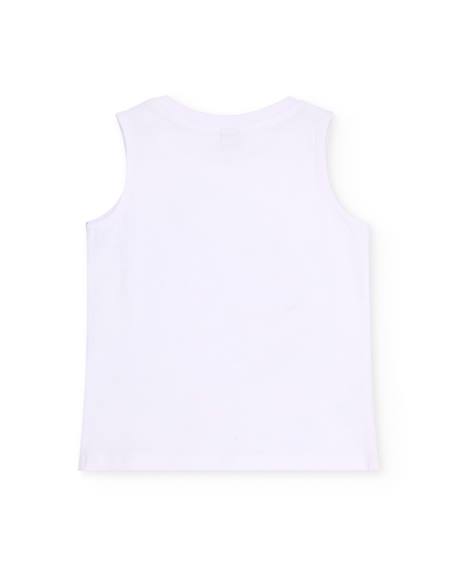 T-shirt garçon en maille avec motif de grand poisson Blanc 2 - vertbaudet enfant 