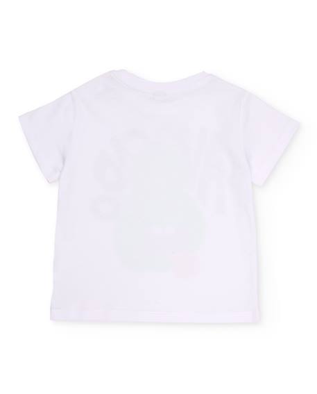 T-shirt garçon en maille avec motif avocat Blanc 2 - vertbaudet enfant 