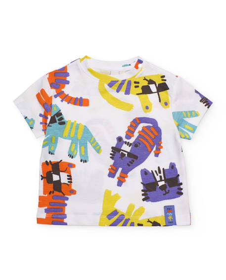 Bébé-T-shirt, sous-pull-T-shirt garçon en maille avec motif animaux