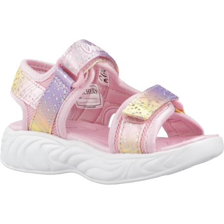 Sandales bébé fille en textile Multicolore prmt+Rose lpmt+Rose pkmt 11 - vertbaudet enfant 