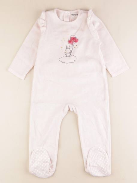 Pyjama velours - 2 ans Rose 1 - vertbaudet enfant 