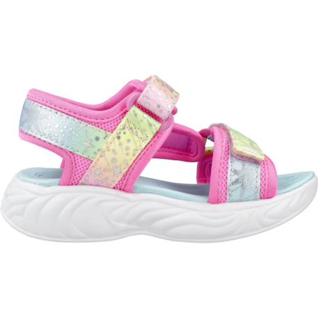 Sandales bébé fille en textile Multicolore prmt+Rose lpmt+Rose pkmt 13 - vertbaudet enfant 