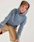 Sweat garçon en maille et denim effet délavé Bleu 1 - vertbaudet enfant 