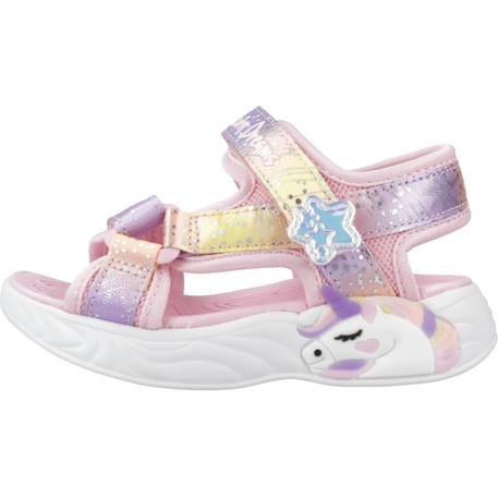 Sandales bébé fille en textile Multicolore prmt+Rose lpmt+Rose pkmt 8 - vertbaudet enfant 