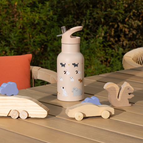Gourde enfant isotherme 350ml assorti Beige+Rose 3 - vertbaudet enfant 