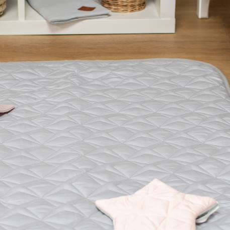 Tapis de parc tapis d'éveil bébé réversible en coton piqué Rose+Vert menthe 6 - vertbaudet enfant 