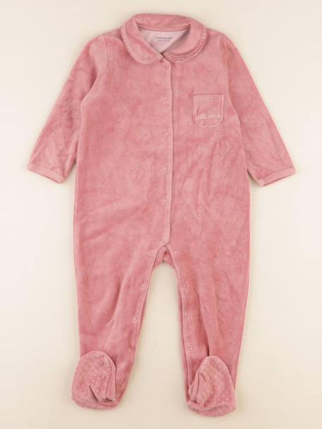 Pyjama velours - 2 ans Rose 1 - vertbaudet enfant 