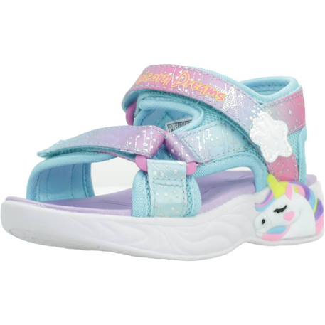 Sandales bébé fille en textile Multicolore prmt+Rose lpmt+Rose pkmt 4 - vertbaudet enfant 
