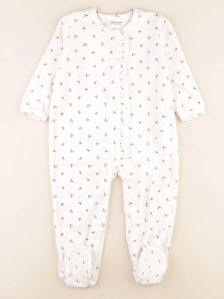 Pyjama velours - 2 ans Blanc 1 - vertbaudet enfant 