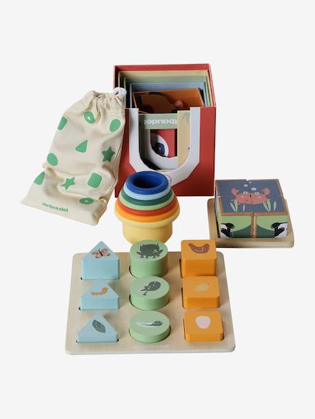 Coffret 5 jouets d’éveil bois FSC® multicolore 7 - vertbaudet enfant 