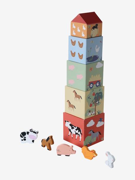 Coffret 5 jouets d’éveil bois FSC® multicolore 3 - vertbaudet enfant 