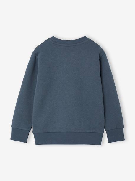 Sweat garçon col rond manches longues blanc chiné+bleu nuit+rouge chiné 7 - vertbaudet enfant 