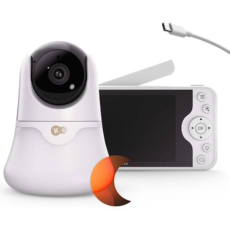 Babyphone Portable NITEEYE TRAVEL avec Écran 4,3 Pouces, Vision Nocturne, Audio Bidirectionnel et Mode VOX Blanc+Blanc, noir 11 - vertbaudet enfant 