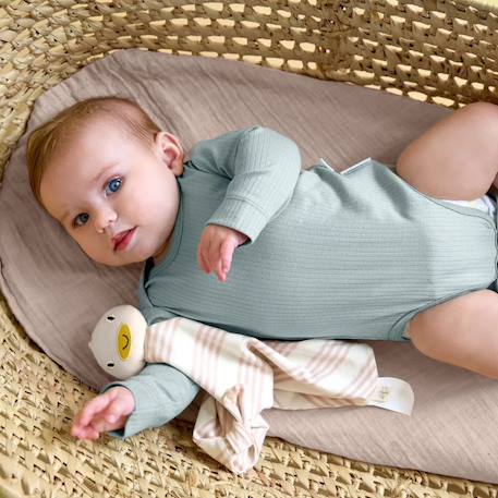 Doudou plat animalier Beige+Lila+Vert 6 - vertbaudet enfant 
