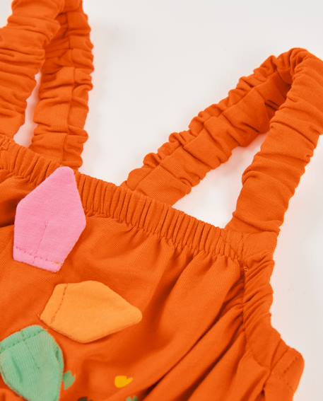 Top fille en maille avec détails en relief Orange 3 - vertbaudet enfant 