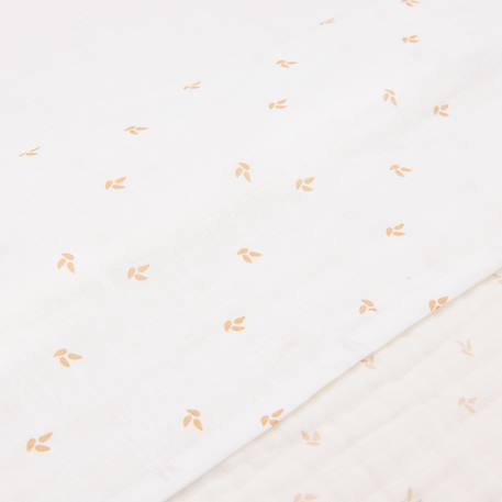 Drap de berceau en coton harvest (75 x 100 cm) Blanc, corail 3 - vertbaudet enfant 