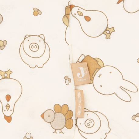 Housse de couette + taie d'oreiller miffy family farm (100 x 140 cm) Blanc, beige, marron 2 - vertbaudet enfant 