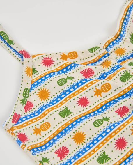 Top fille en maille avec fronces au centre Beige 4 - vertbaudet enfant 