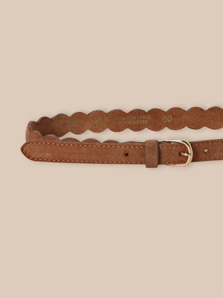 Ceinture tressée en cuir Camel 4 - vertbaudet enfant 