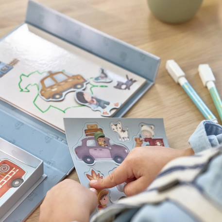 Livre de dessin magnétique jim véhicules Bleu 4 - vertbaudet enfant 